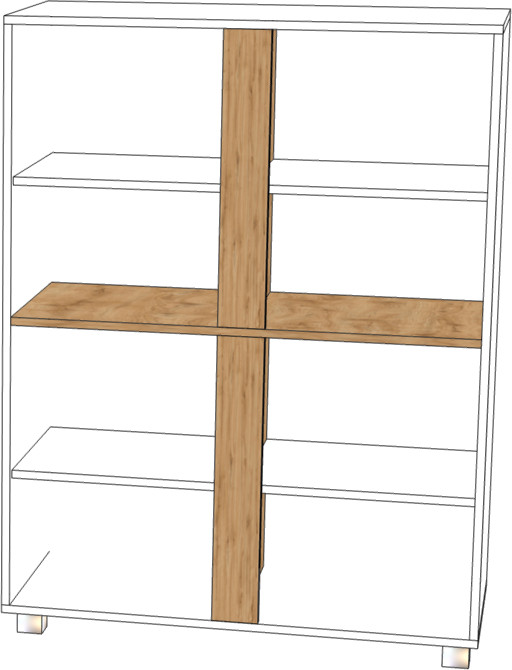 Модульная гостиная комната "Шанталь" - Дуб наварра/Белый