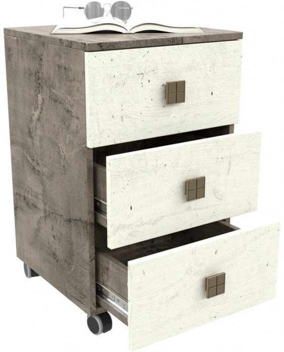 Тумба на колесиках с 3-мя ящиками 