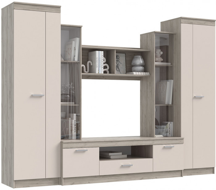 Гостиная Атлантида-6, Крафт серый/Кашемир