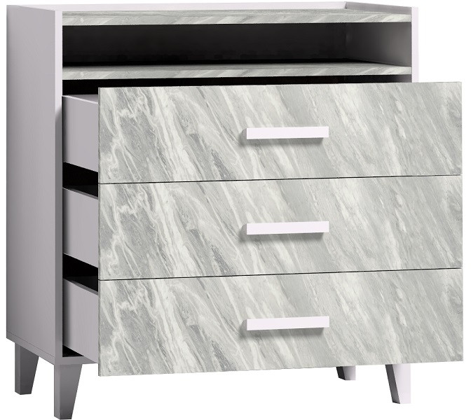 Комод с ящиками Айрис 455, статуарио