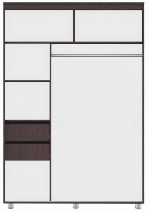 Шкаф-купе Комфорт 12 Прайм ЛДСП 1500 (Крафт белый)