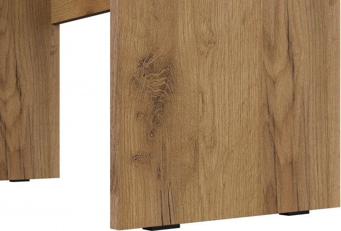 Стол туалетный с зеркалом Байкал, Дуб Золотой, Белый матовый