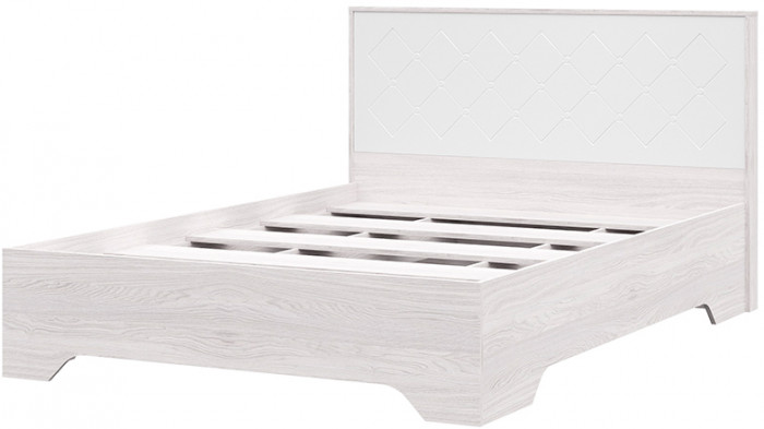 Кровать без ортопеда Сальма КР 022 (1682х970х2136) анкор/белый глянец