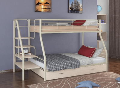 Двухъярусная кровать Толедо-1Я (Слоновая кость)