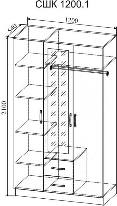 Модульная спальня Софи, композиция 4, Белый глянец/Дуб Сонома