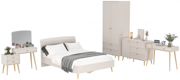 Афина Спальня 09-1400, кашемир серый