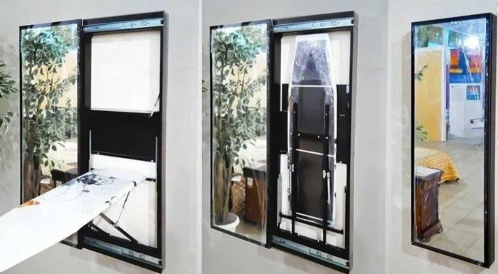 Гладильная доска "Смарт" с зеркалом венге