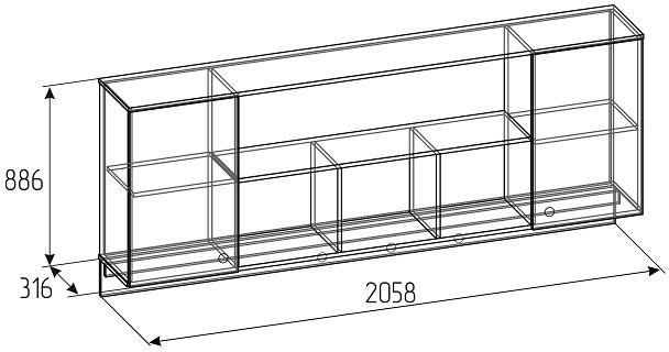 Шкаф навесной Лойс 81