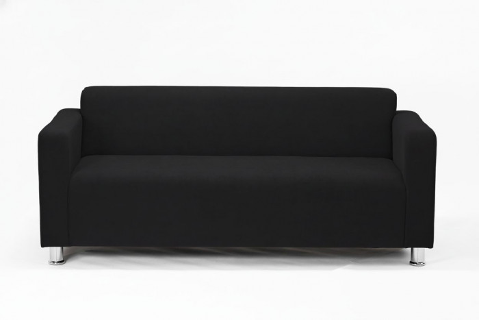 Диван прямой Томи, 200х78х75 см, велюр, черный