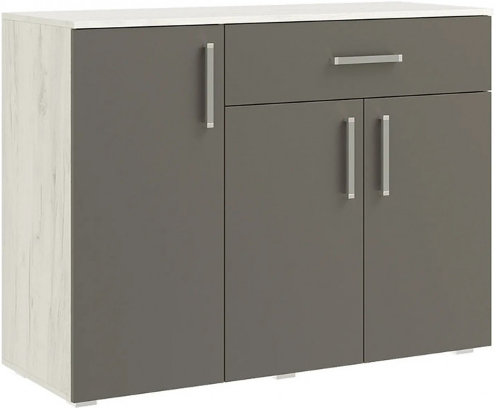 Модульная спальня Фиеста NEW композиция 3 (Дуб крафт белый/Графит)