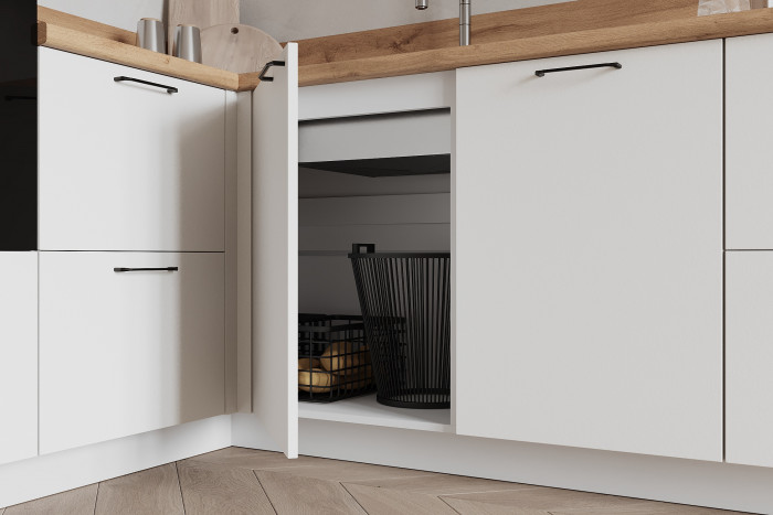 КГ Угловой 1500х2400 (без пм) , Белый софт матовый  Арника РМ