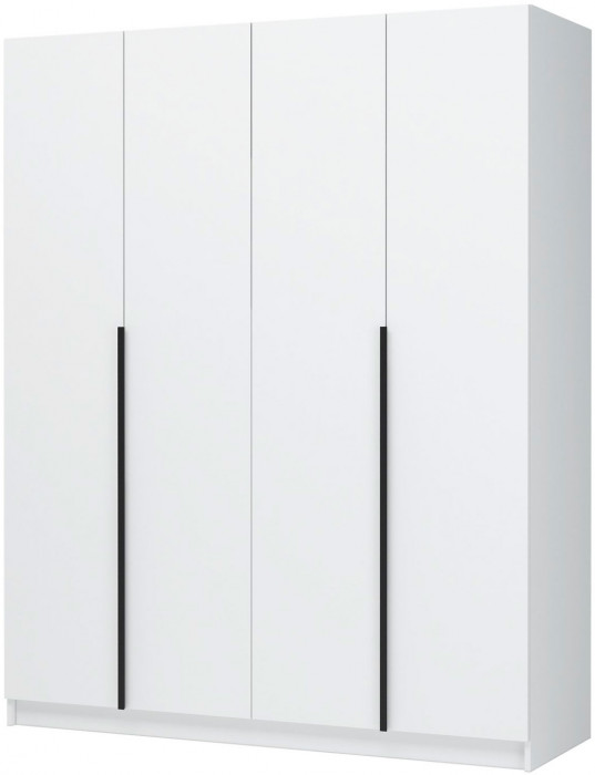 Лион ШК-03 Шкаф 4-х створчатый (1600х2000х550) Белый/Белый