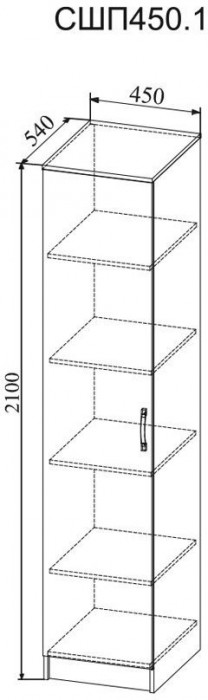 Модульная гостиная Софи, композиция 2, Белый глянец/Дуб Сонома