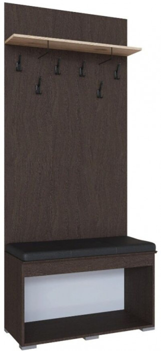 Плейона Тумба с вешалкой венге/дуб делано