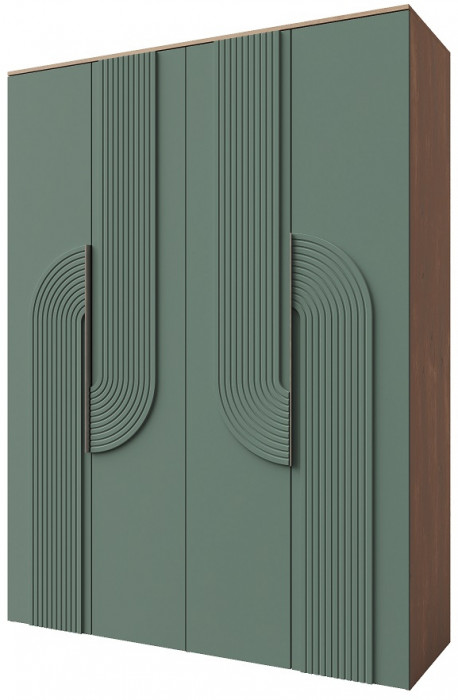 Шкаф для одежды 4-х дверный "Монтиз" - Дуб мадура/Эвкалипт