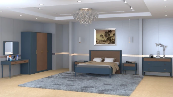 Кровать двуспальная 1,8 "Тиволи" - Серый антрацит (лак)