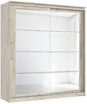 Шкаф-купе Элегант №8 2,0 м, Дуб крафт серый