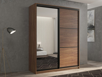 Шкаф-купе Кааппи 2 Морское Дерево Винтаж 160х60х230 см