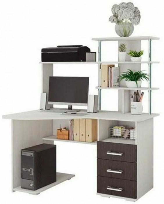 "Форест" стол компьютерный (1300х900х1500) (СНЯТ С ПРО-ВА) венге/лоредо