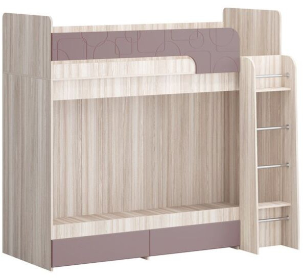 Двухъярусная кровать Бемби МДФ NEW, ясень (Эринус, Ясень шимо светлый)