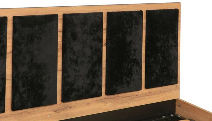 Кровать Либерти 51.21 с под. мех. Дуб вотан/Черный