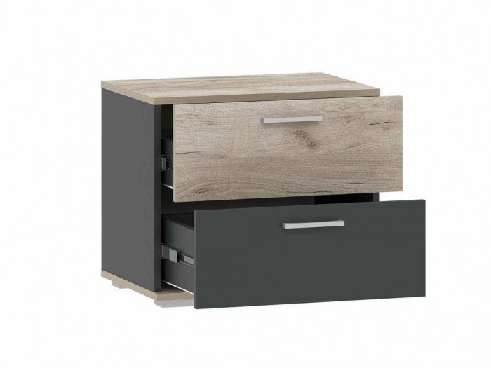 Прихожая Санти-4 Антрацит/Дуб крафт серый