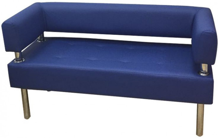 Диван Бизнес 160, экокожа, синий