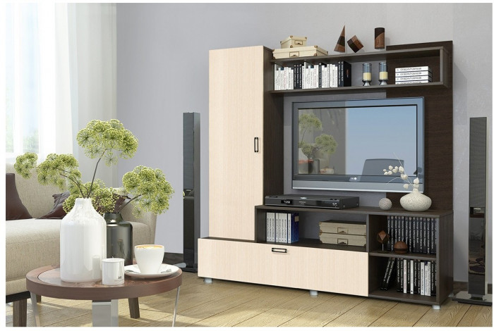 Гостиная Аллегро 8 (Ясень шимо темный / светлый)