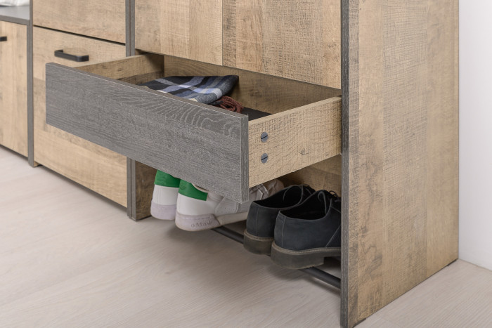 Трувор 13.328.02 Шкаф для одежды + 15.04 Вешалка, дуб гранж песочный/интра