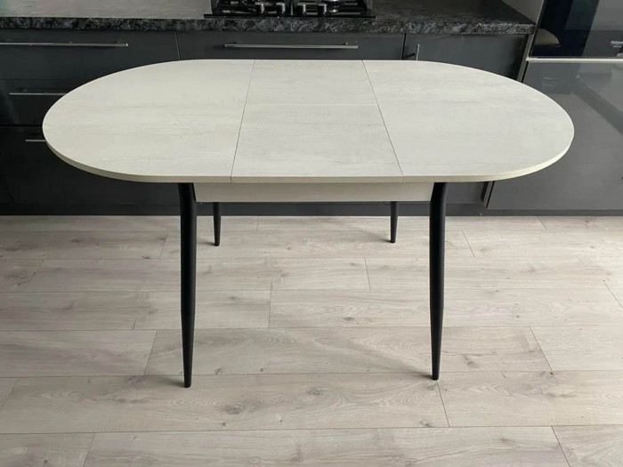 Стол обеденный Стиль-1 черный / Бетон пайн белый