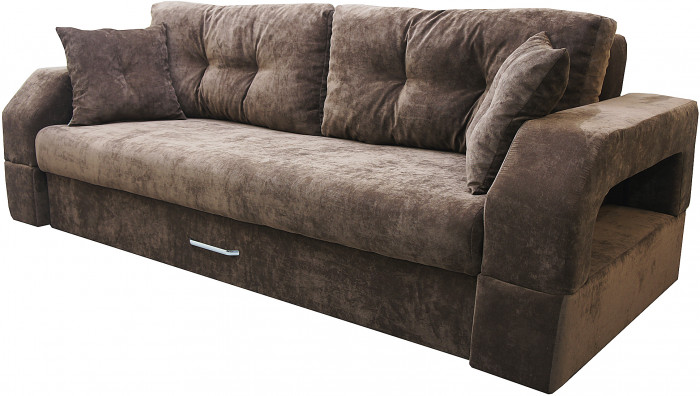 Диван еврокнижка Манчестер 160 ВЕЛЮР 06 КОРИЧНЕВЫЙ НПБ