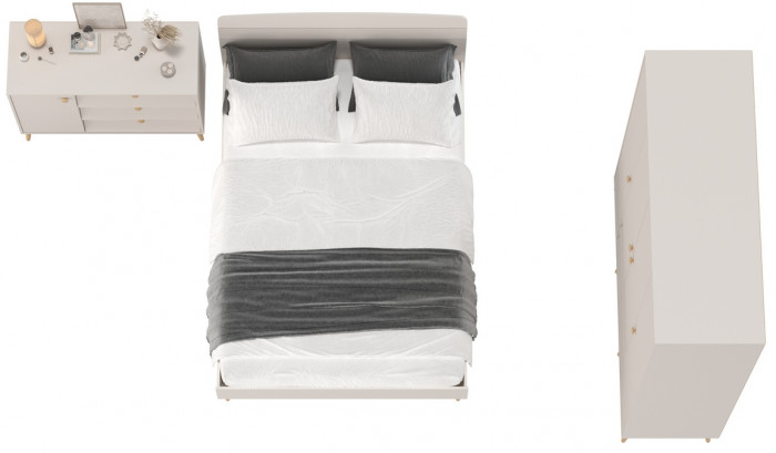 Афина Спальня 11-1400, кашемир серый