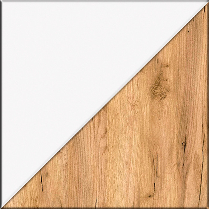 Остин Прихожая 57, цвет белый шагрень/дуб крафт золотой, ШхГхВ 240х54,3х229,6 см., универсальная сборка