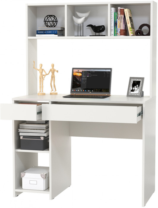 компьютерный стол Комфорт 12.77F, белый шагрень