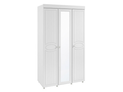 Шкаф 3-х дверный с 1-м зеркалом Монако МН-54 белое дерево