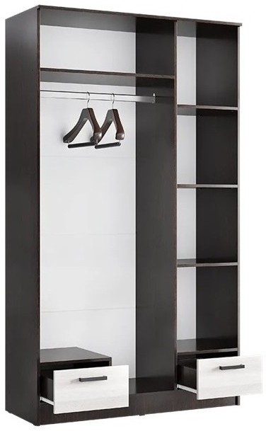 Адель Шкаф 1,2 (Дуб Вотан / Белый глянец)