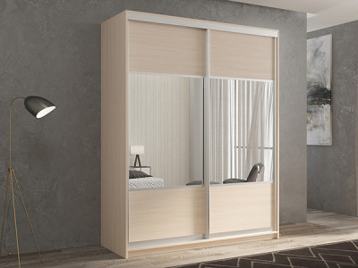 Шкаф-купе Кааппи 6 Дуб молочный 160х45х230 см