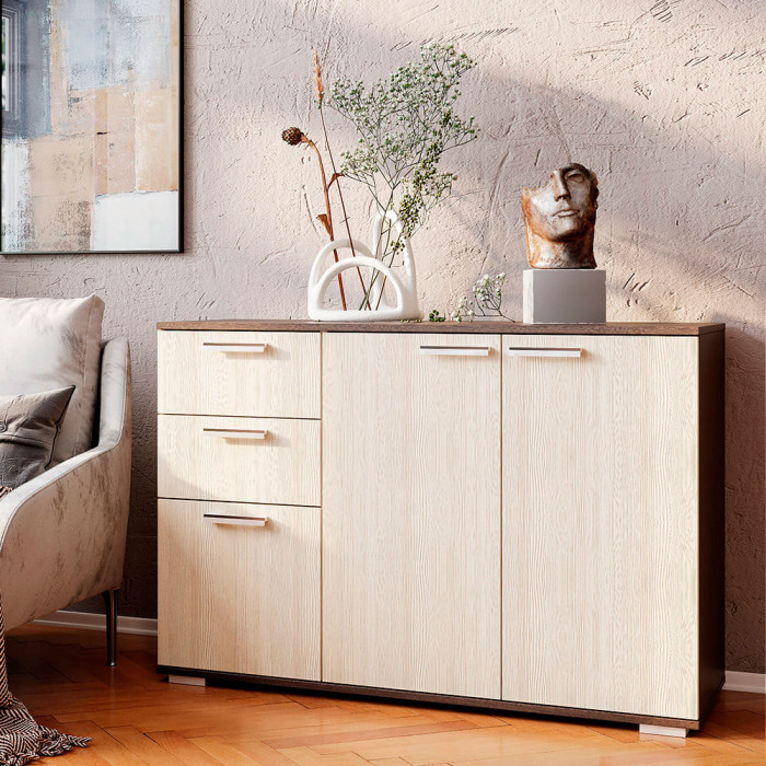 Комод "Стандарт №3" NEW (1200х828х460) венге/лоредо