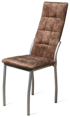 Стул Волна / Серебро/Велюр Коньяк