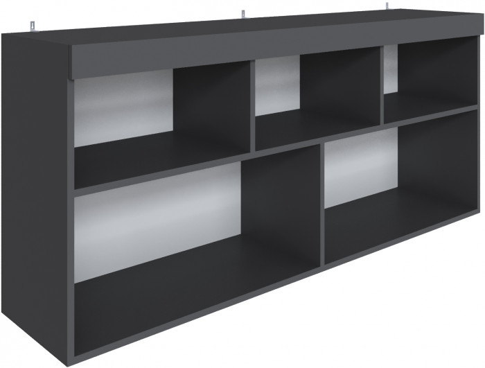 Полка навесная Мадрид ПН-1 (1,5) графит серый