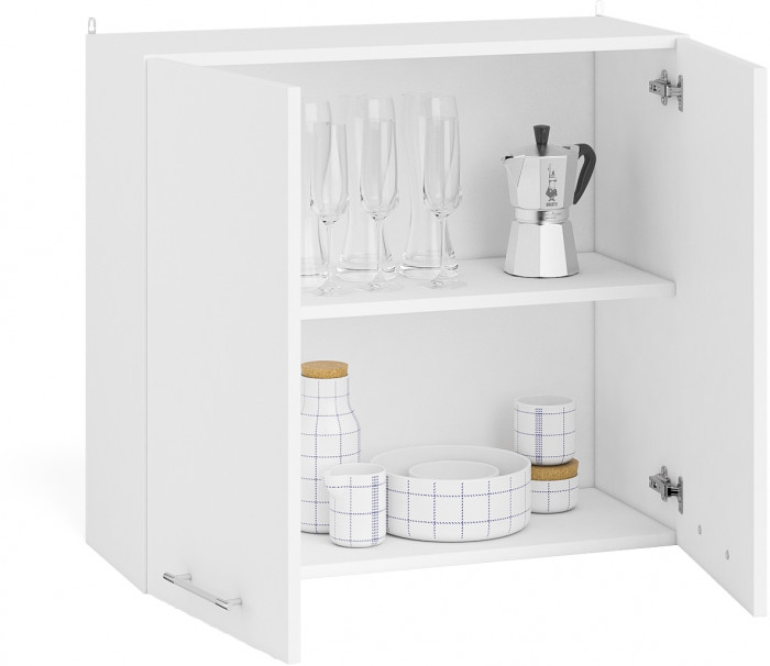 Кухня Мебель--24 ШВ800 Шкаф 80 см., цвет корпус белый/фасад ДСП белый, ШхГхВ 80х32х72 см.