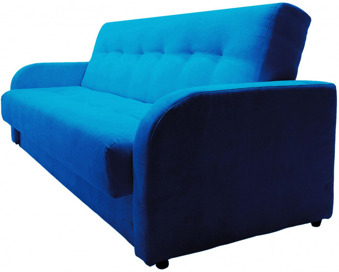 Раскладной диван-кровать, прямой, книжка, цвет серый, велюр, Лондон Люкс 120