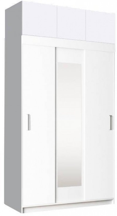 Бася Шкаф-купе с антресолью (Венге / дуб беленый)