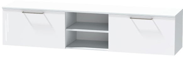 Тумба для ТВ-техники подвесная "Иннэс-7", Белый/Белый глянец