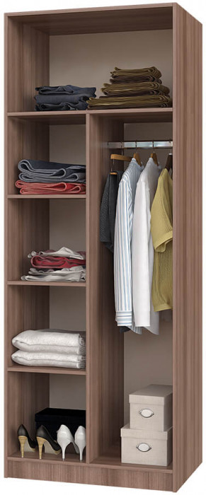 Шкаф 2-х ств.с перегородкой (800х2100х560) венге/лоредо