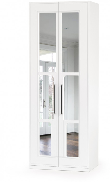 Валенсия Спальня № 32, цвет ЛДСП белый шагрень/МДФ белый шагрень/ткань велутто 19, ортопед есть, сп. м. 1600х2000 мм., б/м