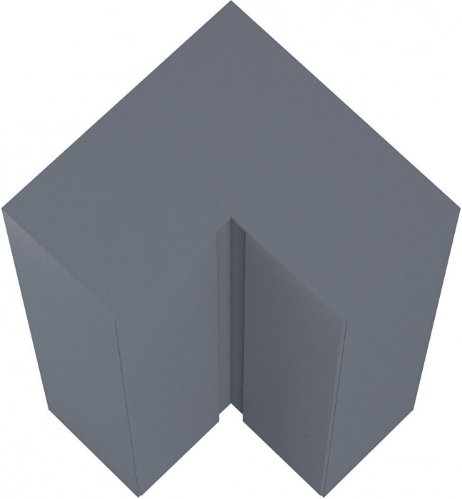 Мори Шкаф угловой МШУ960.1, цвет графит, ШхГхВ 96,4х96,4х209,6 см.