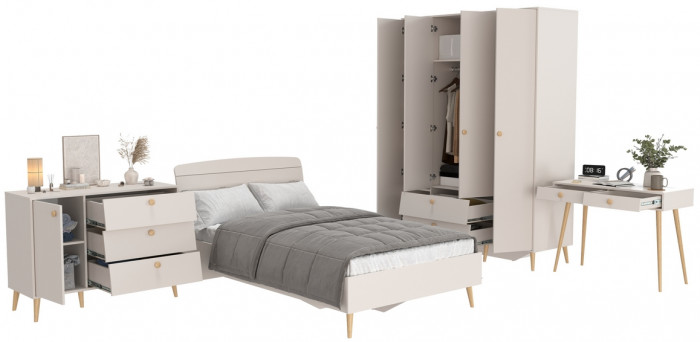 Афина Спальня 13-1200, кашемир серый