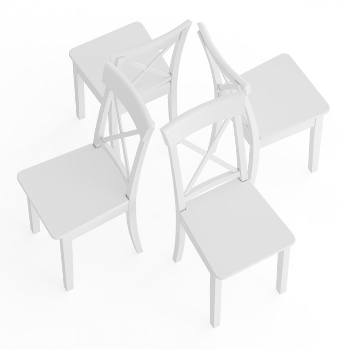 Четыре стула Мебель--24 Гольф-14 разборных, белый