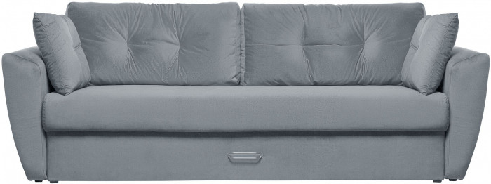 Диван-кровать Амстердам Люкс, 160х195, еврокнижка, независимый пружинный блок, велюр, серый